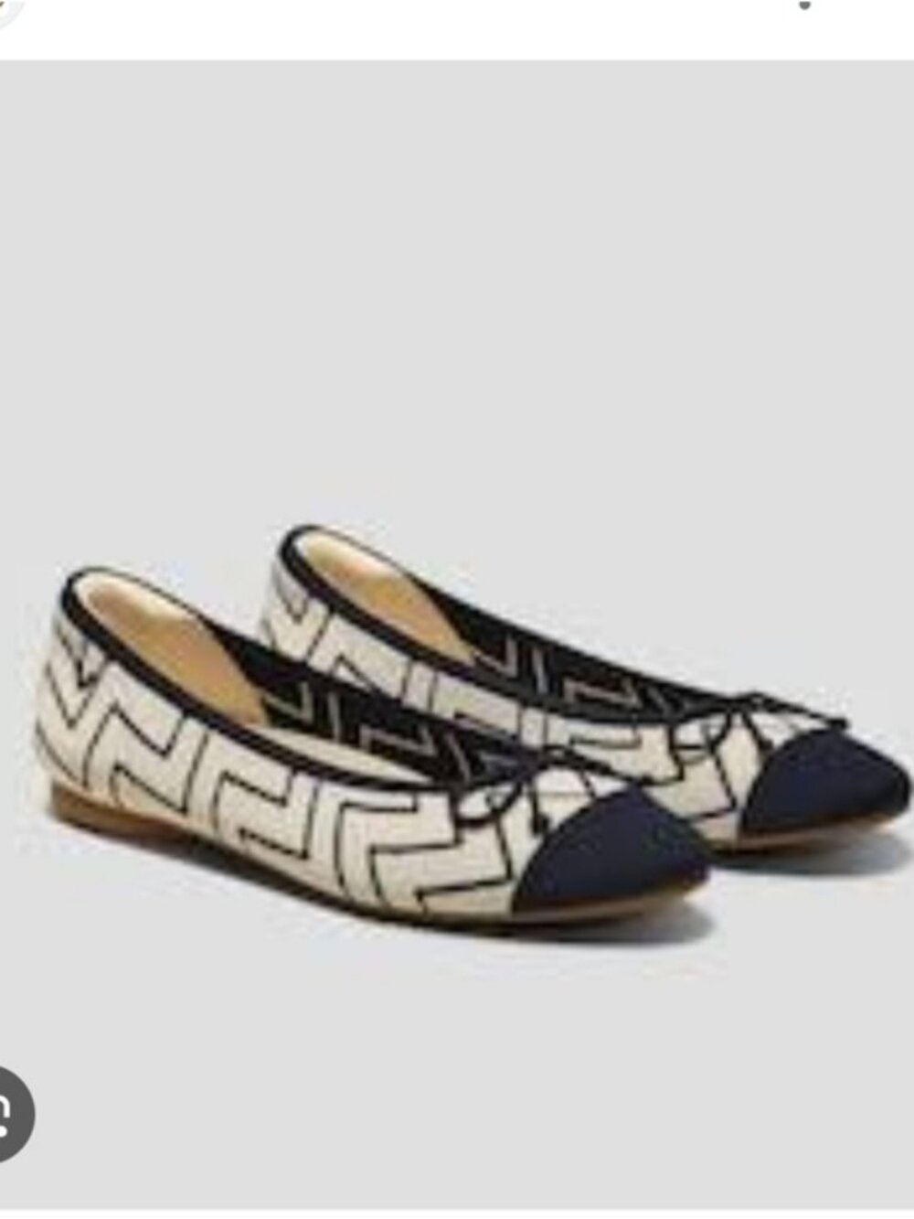 Vivaia | Julie.20 rounded-toe flats Navy Cream Sz 38.5
